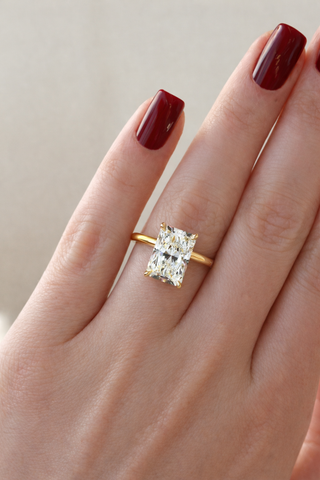 1.0- 3.50 CT Radiant Lab Grown Diamond Solitaire Style Engagement Ring