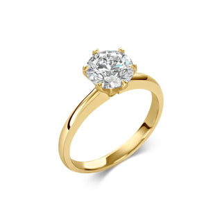 1.5 ct Round F- VS1 Diamond Moissanite Engagement Ring