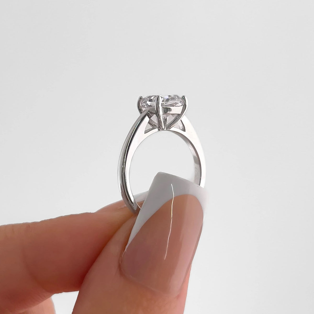 Cushion Diamond Simple Classic Solitaire Engagement Ring