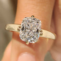Cushion Diamond Simple Solitaire Engagement Ring