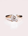 Cushion Diamond Soft Hidden Halo Engagement Ring