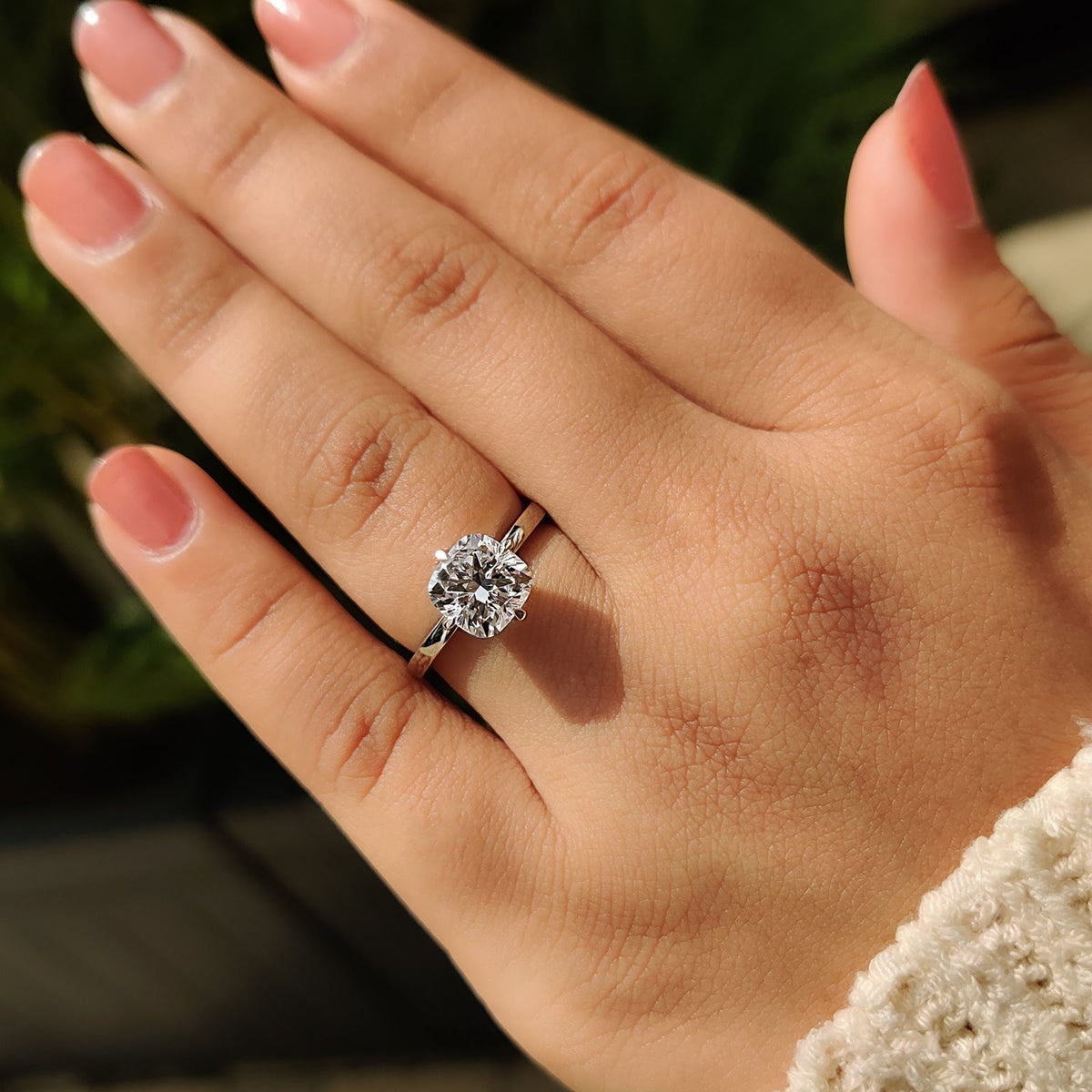 Cushion Diamond Timeless Solitaire Engagement Ring