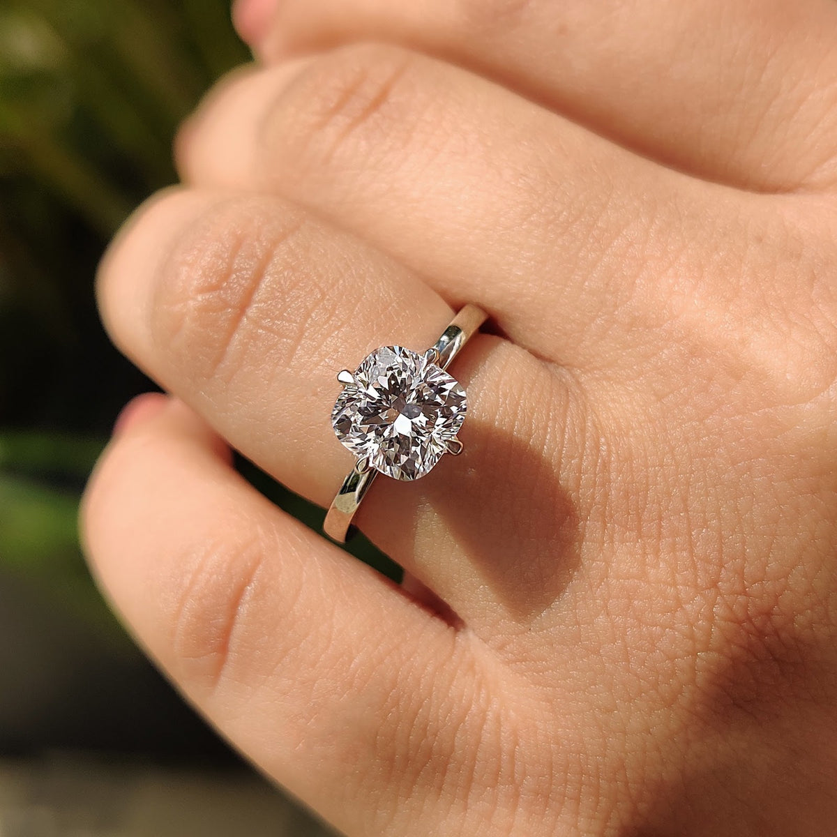 Cushion Diamond Timeless Solitaire Engagement Ring