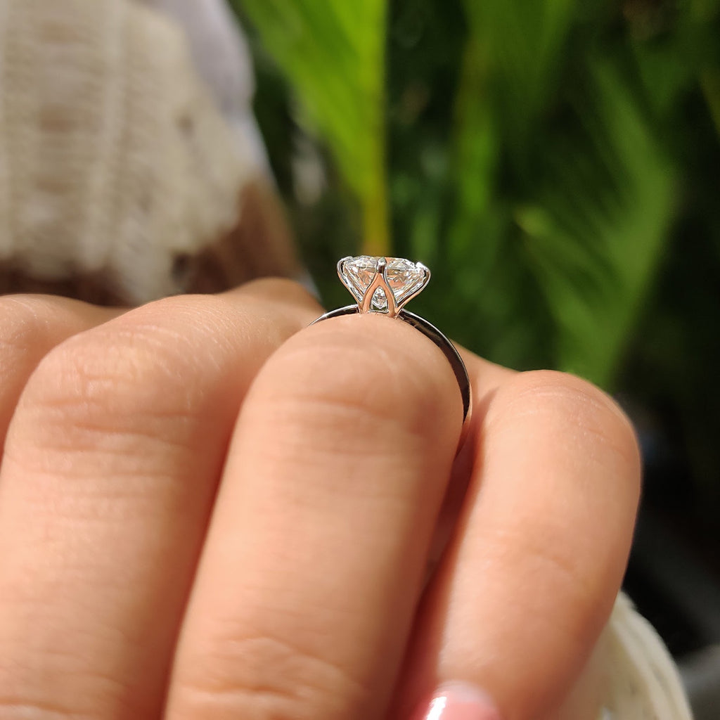 Cushion Diamond Timeless Solitaire Engagement Ring