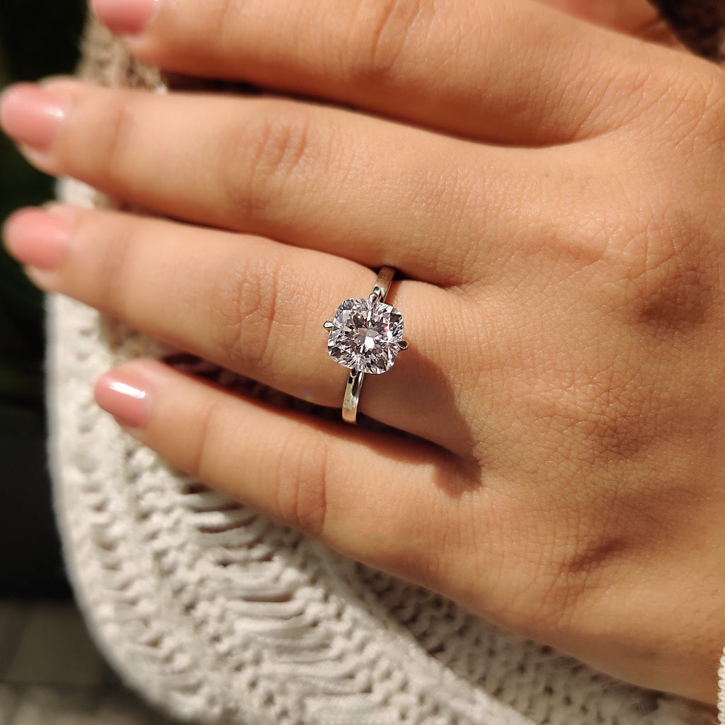 Cushion Diamond Timeless Solitaire Engagement Ring