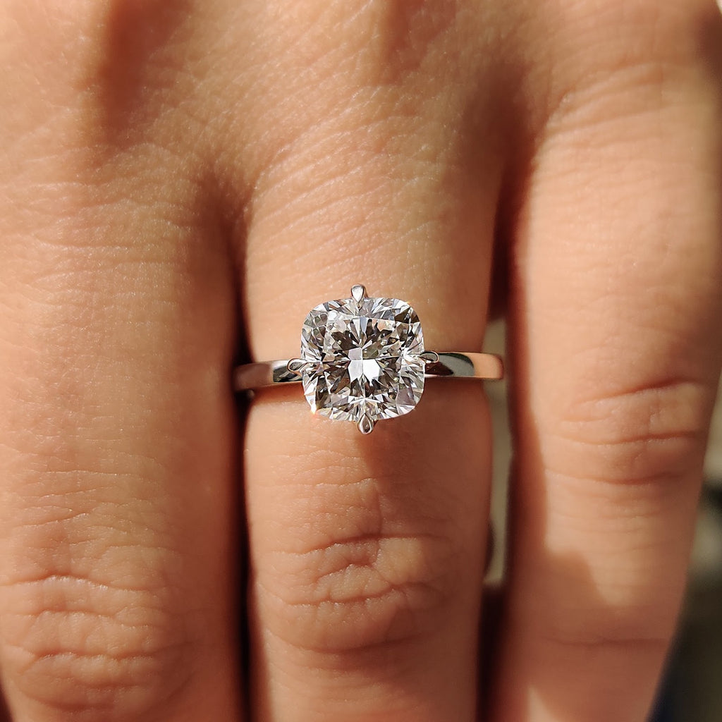 Cushion Diamond Timeless Solitaire Engagement Ring