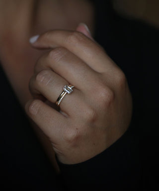0.50 CT Emerald Solitaire CVD E/VVS1 Diamond Engagement Ring - violetjewels