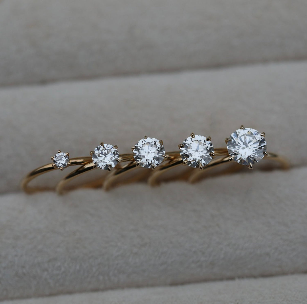 0.50 CT Round Solitaire CVD G/VVS2 Diamond Engagement Ring - violetjewels