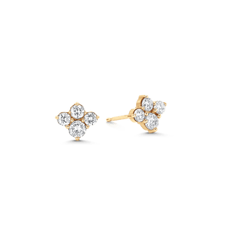 1.03 TCW Round Moissanite Diamond Cluster Stud Earrings - violetjewels