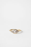 East West Marquise Diamond Silhouette Bezel Engagement Ring
