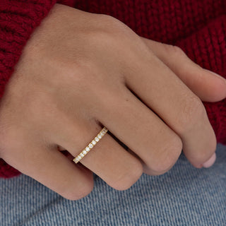 0.50 TCW Round Lab Grown Diamond Eternity Wedding Band