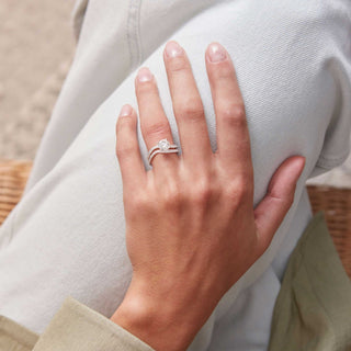 0.35 TCW Round Lab Grown Diamond Curved Wedding Band