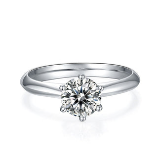 Susan- 1.0 CT Round Solitaire Moissanite Ring - violetjewels