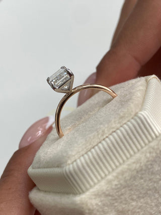 2.0 CT Emerald E/VS1 CVD Diamond Solitaire Engagement Ring - violetjewels