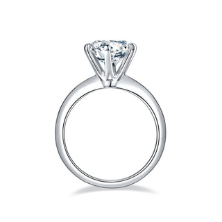 3.0 CT Round Shaped Moissanite Solitaire Engagement Ring - violetjewels