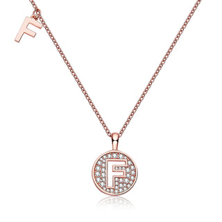 Customized "F" Letter Moissanite Diamond Necklace - violetjewels