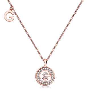 Customized "G" Letter Moissanite Diamond Necklace - violetjewels