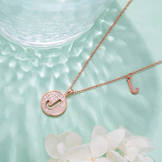 Customized "J" Letter Moissanite Diamond Necklace - violetjewels
