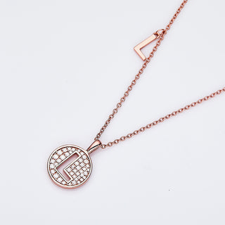 Customized "L" Letter Moissanite Diamond Necklace - violetjewels