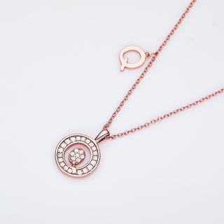 Customized "Q" Letter Moissanite Diamond Necklace - violetjewels