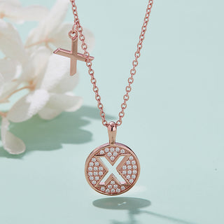 Customized "X" Letter Moissanite Diamond Necklace - violetjewels