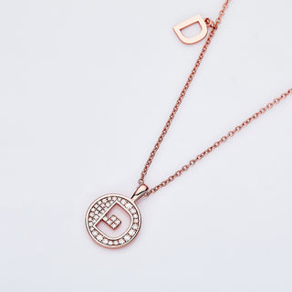 Customized "D" Letter Moissanite Diamond Necklace - violetjewels