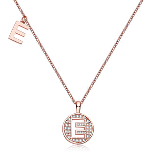 Customized "E" Letter Moissanite Diamond Necklace - violetjewels