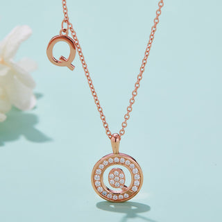 Customized "Q" Letter Moissanite Diamond Necklace - violetjewels