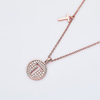 Customized "T" Letter Moissanite Diamond Necklace - violetjewels