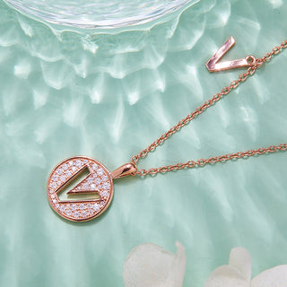 Customized "V" Letter Moissanite Diamond Necklace - violetjewels