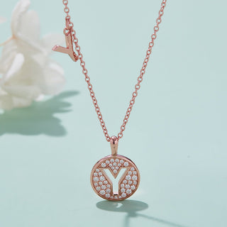 Customized "Y" Letter Moissanite Diamond Necklace - violetjewels