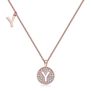 Customized "Y" Letter Moissanite Diamond Necklace - violetjewels