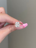 Zachary- 3.0 CT Radiant Hidden Halo Moissanite Ring - violetjewels