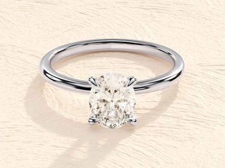 Gloria- 1.0 CT Oval Solitaire Moissanite Ring - violetjewels