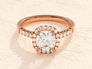 Kyle- 1.0 CT Cushion Halo Pave Moissanite Ring - violetjewels
