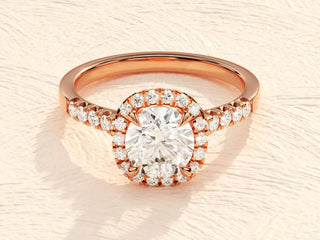 Jean- 2.0 CT Cushion Halo Pave Moissanite Ring - violetjewels