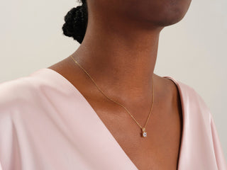 1.0 CT Asscher Moissanite Diamond Solitaire Necklace - violetjewels