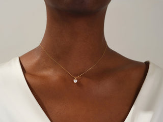 1.0 CT Heart Moissanite Diamond Solitaire Necklace - violetjewels