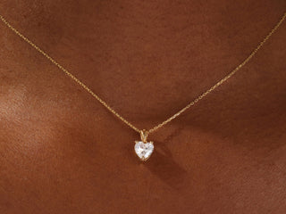 1.0 CT Heart Moissanite Diamond Solitaire Necklace - violetjewels