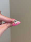 Rose- 2.0 CT Oval Hidden Halo Pave Moissanite Ring - violetjewels