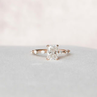 1.50 CT Radiant Dainty Moissanite Engagement Ring - violetjewels