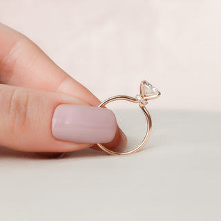 1.5 CT Round Hidden Halo Moissanite Engagement Ring - violetjewels