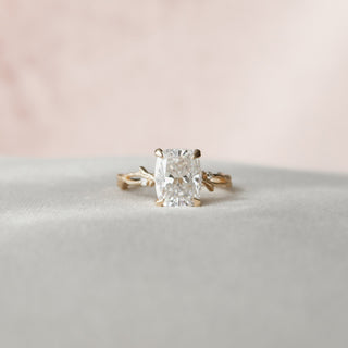 4.0 CT Cushion Cut Twig Pave Moissanite Engagement Ring - violetjewels