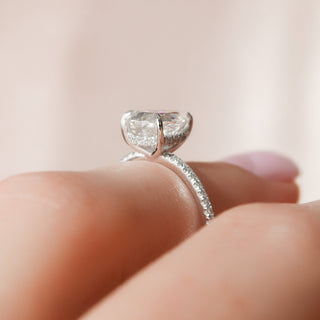 1.50 CT Pear Pave Setting Moissanite Engagement Ring - violetjewels