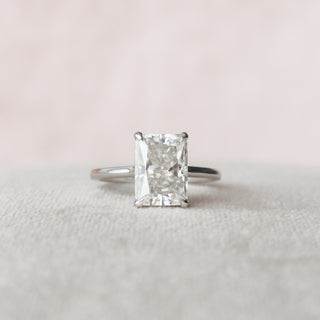 4.0 CT Radiant Solitaire Style Moissanite Engagement Ring - violetjewels