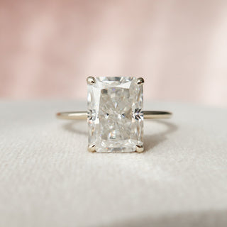 4.5 CT Radiant Cut Solitaire Style Moissanite Engagement Ring - violetjewels