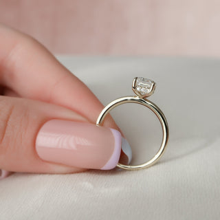 1.5 CT Radiant Hidden Halo Moissanite Engagement Ring - violetjewels