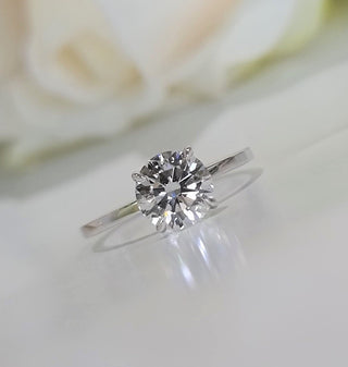 1.20 CT-3.20 CT Round Cut Solitaire G/VS1 Lab Grown Diamond Engagement Ring - violetjewels