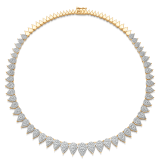 6.81 TCW Round Moissanite Diamond Choker Necklace - violetjewels