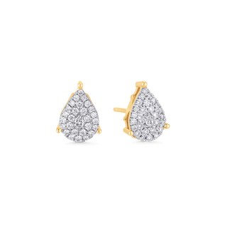 0.50 TCW Round Moissanite Diamond Cluster Stud Earrings - violetjewels